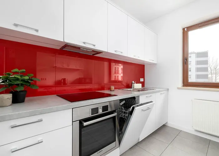 דירה Bright One-bedroom Functional Interiors Remote Working By Renters קרקוב